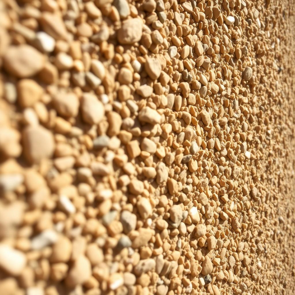 Close-up of traditional pebble dash render finish showing even stone distribution and crisp base coat by MCB